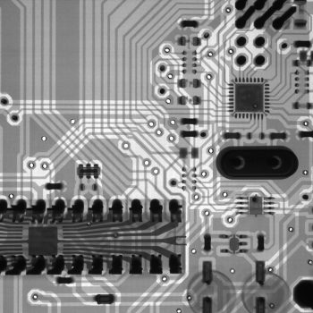 a close up of a computer circuit board